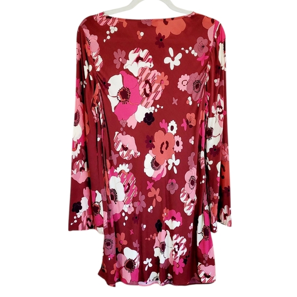 RIXO Ridley Red Pink Retro Floral Print Mini Dress Size 6 - Picture 7 of 12